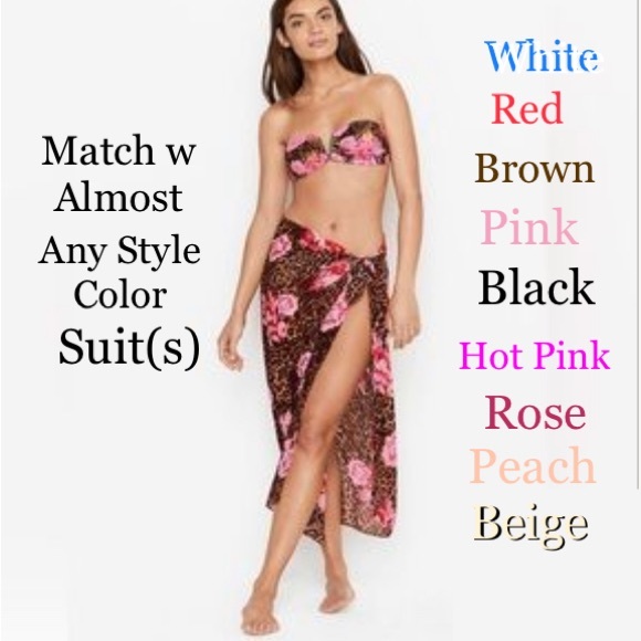 NWT- VICTORIA'S SECRET VS SWIM Sarong Cover up Swimsuit Bathing Suit Beach Pool - Picture 6 of 16